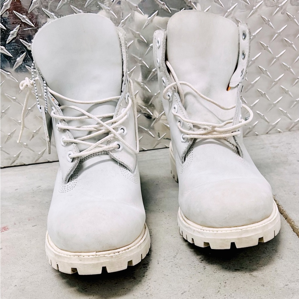 Ghost White Timberland 6" Premium Boot